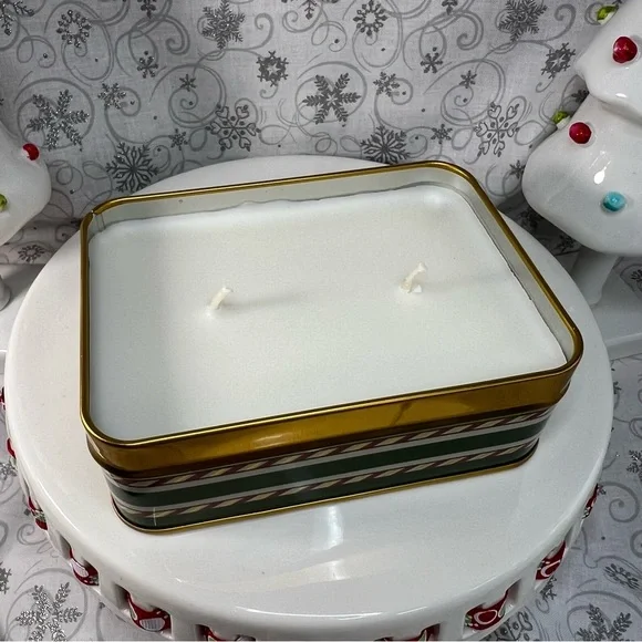 DW Home Christmas Seasons Greetings Tin Candle Trio - Peppermint & Candy Cane - Picture 6 of 8